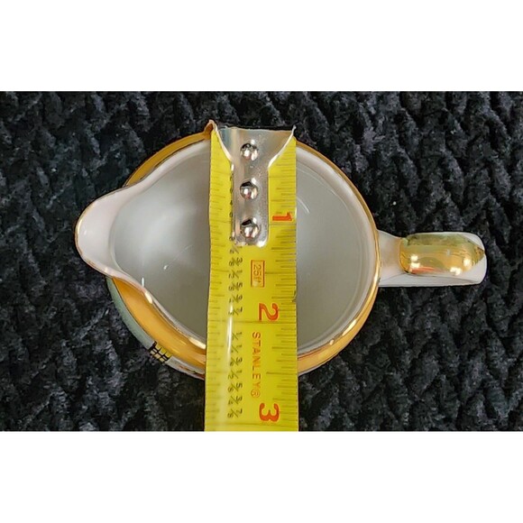 Japanese Hand-Painted Lusterware Cream & Sugar Set – Art Deco Motif (1921–1941) - Picture 12 of 16